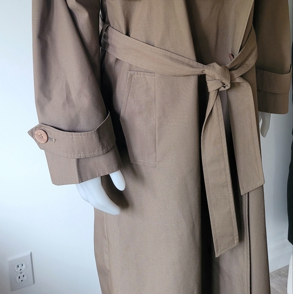 Vintage Tradition Sears Double-Breasted Trench Coat Size 10 - Picture 6 of 13